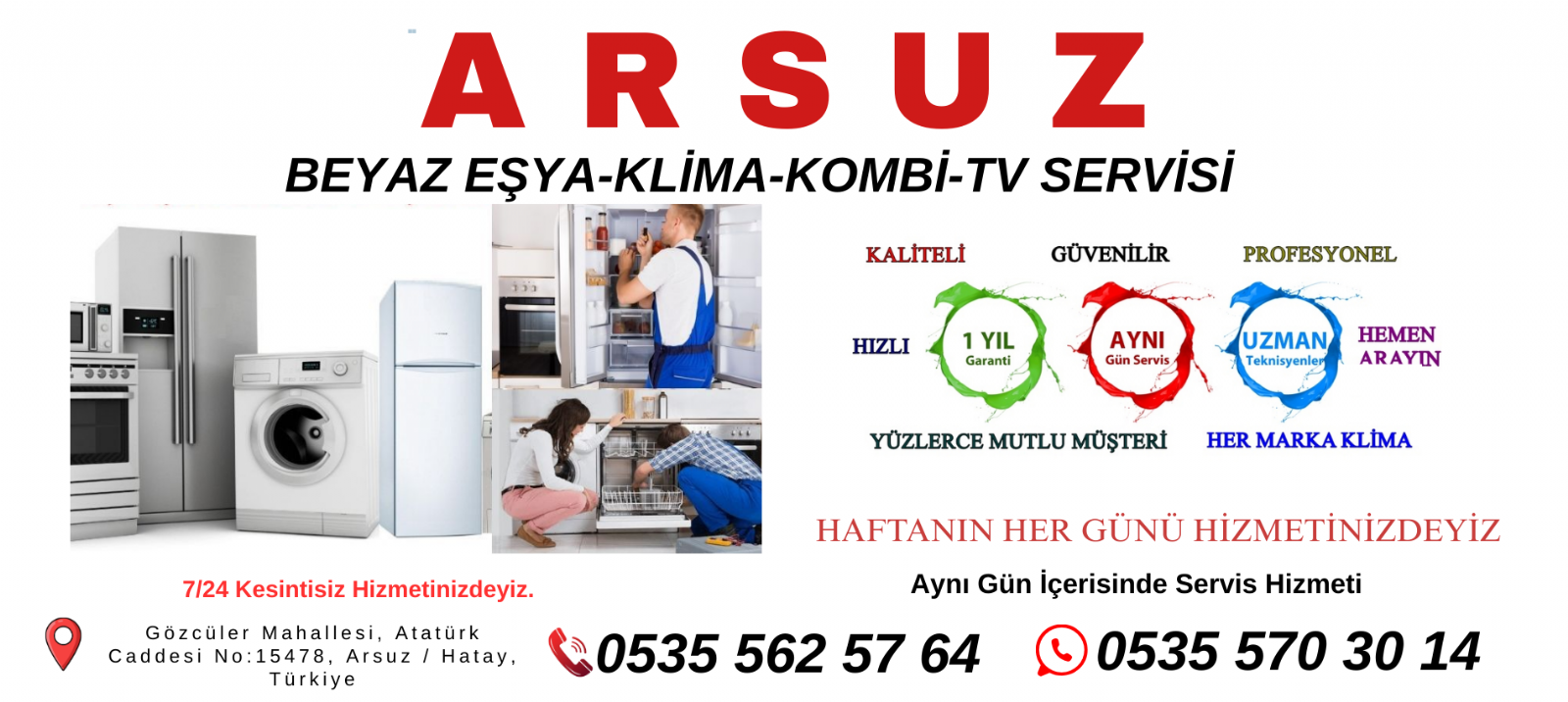 Arsuz Beyaz Eşya Servisi